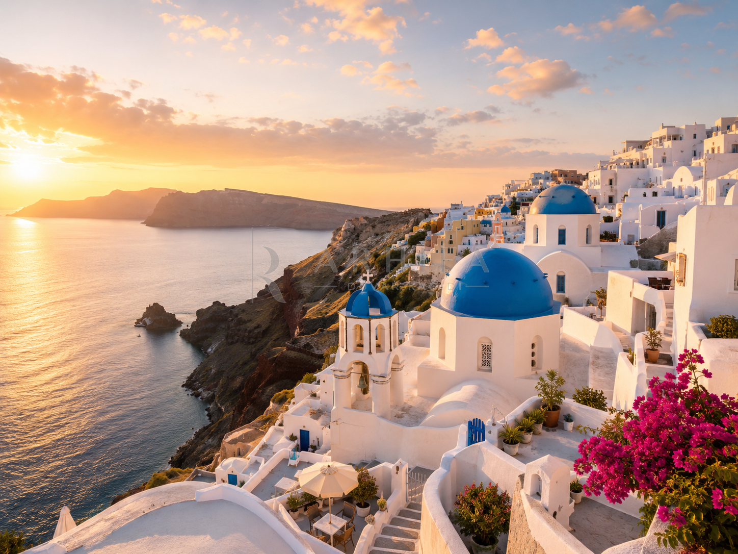 Santorini — Aegean White Duvar Kağıdı (CT-010) – görsel 2