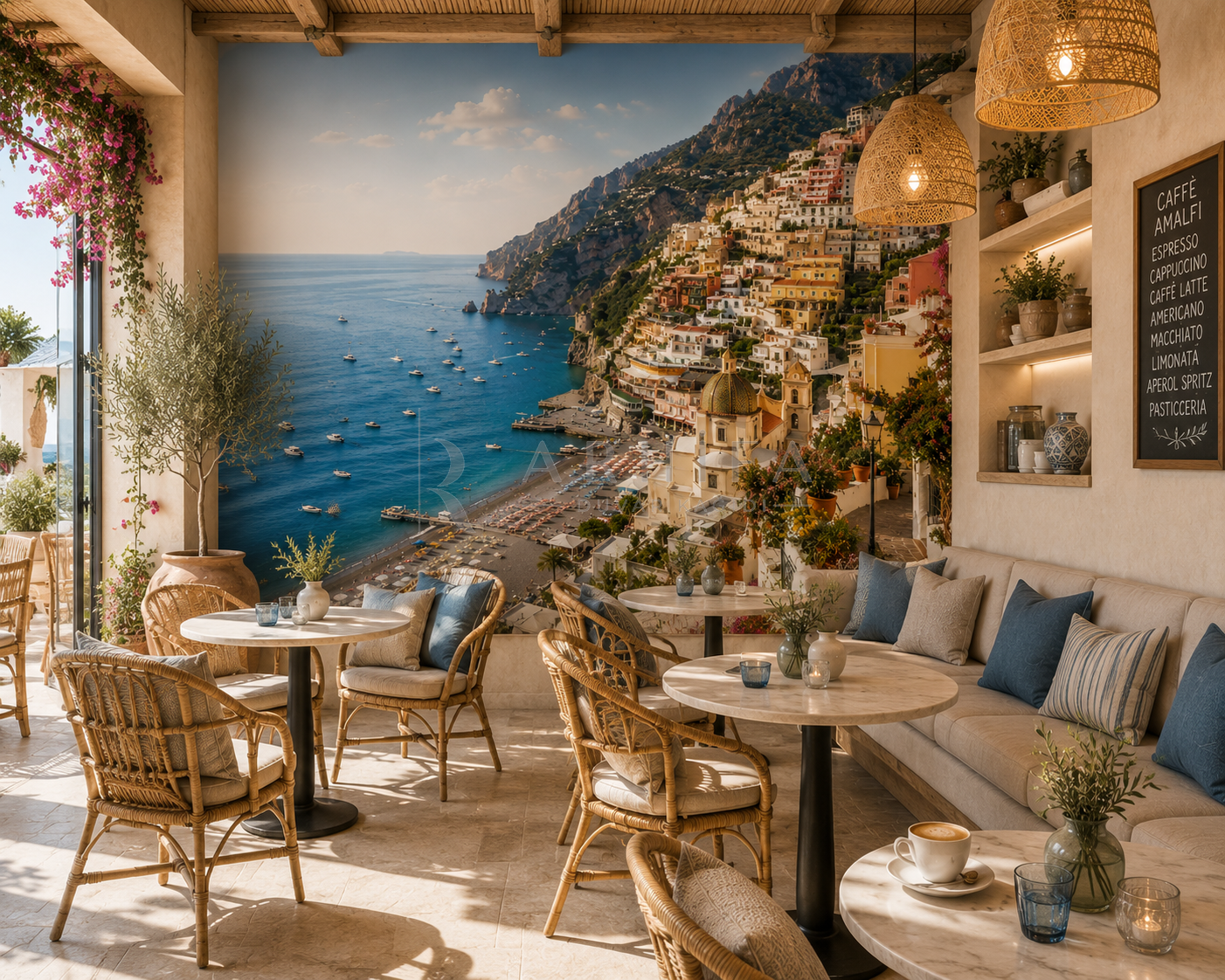 Positano - Amalfi Kıyısı Duvar Kağıdı (CT-015) – görsel 2