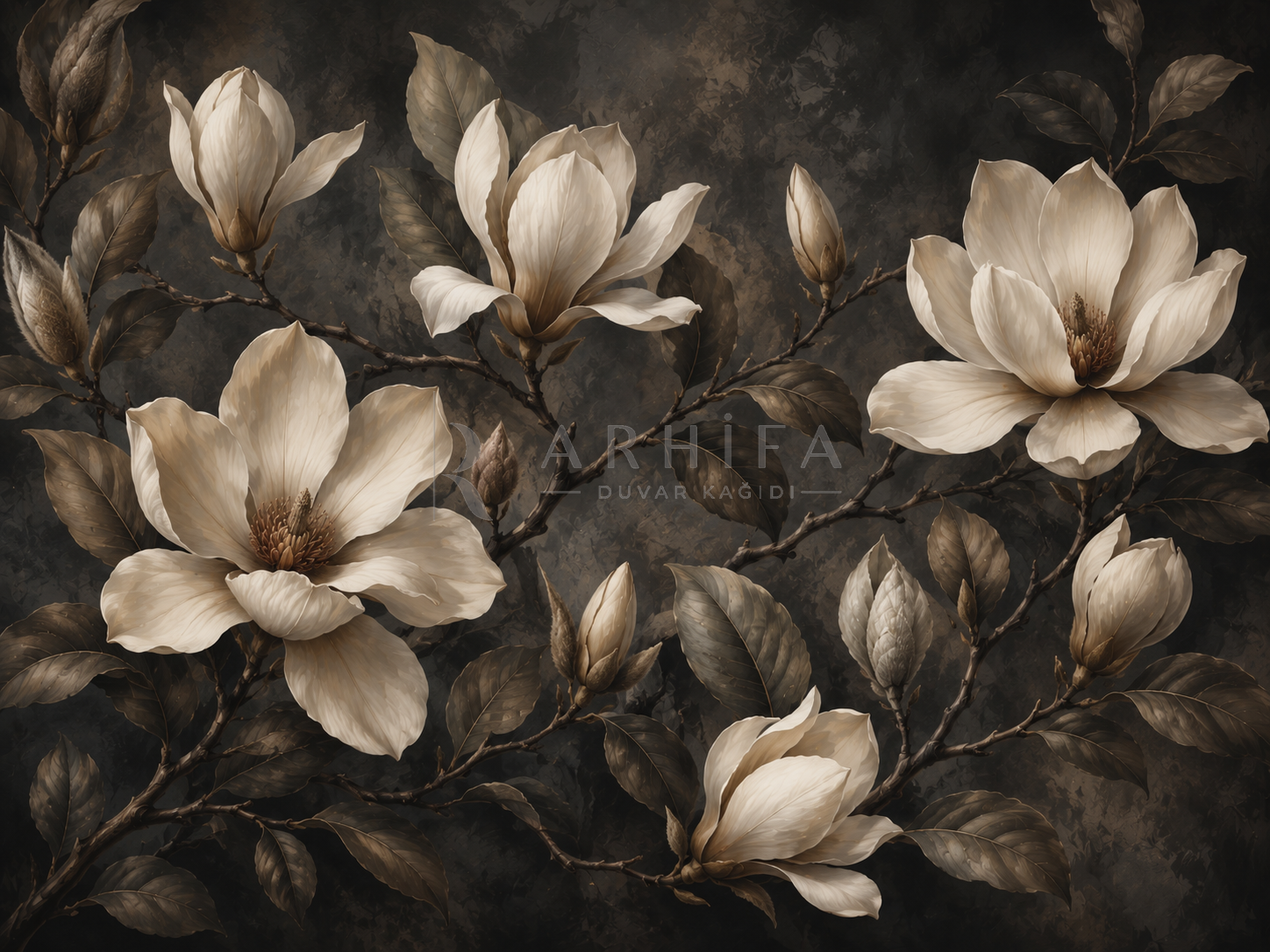 — Moody Magnolia Duvar Kağıdı (DKB-005) – görsel 2