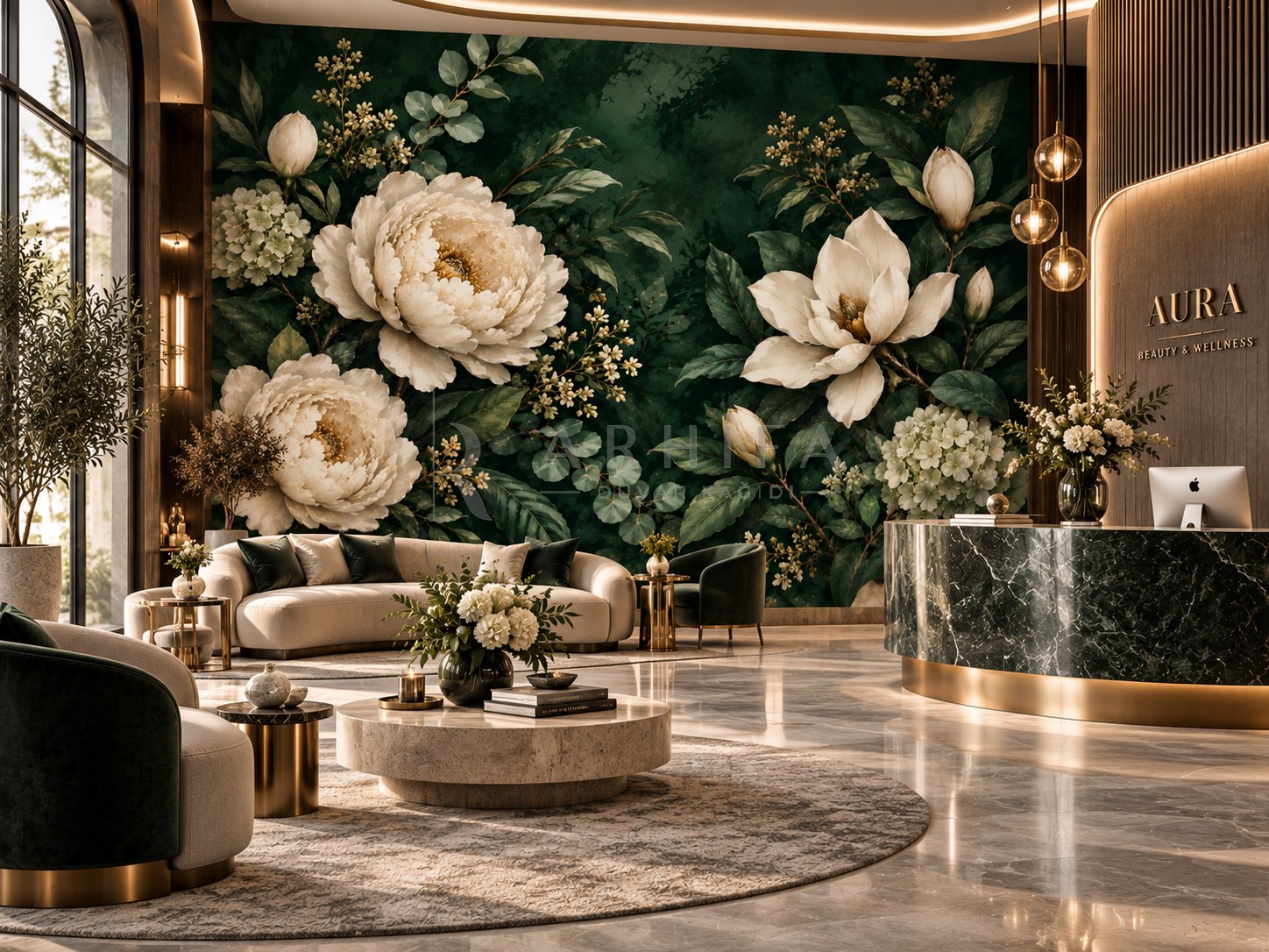 A — Emerald Garden - Özel Tasarım Duvar Kağıdı (DKB-007A) – görsel 2