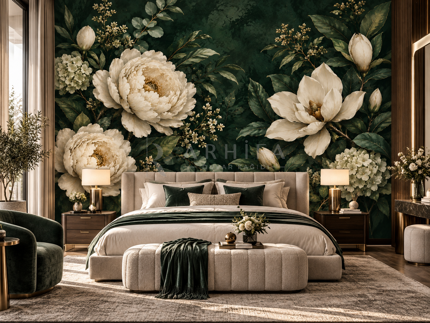 A — Emerald Garden - Özel Tasarım Duvar Kağıdı (DKB-007A) – görsel 7