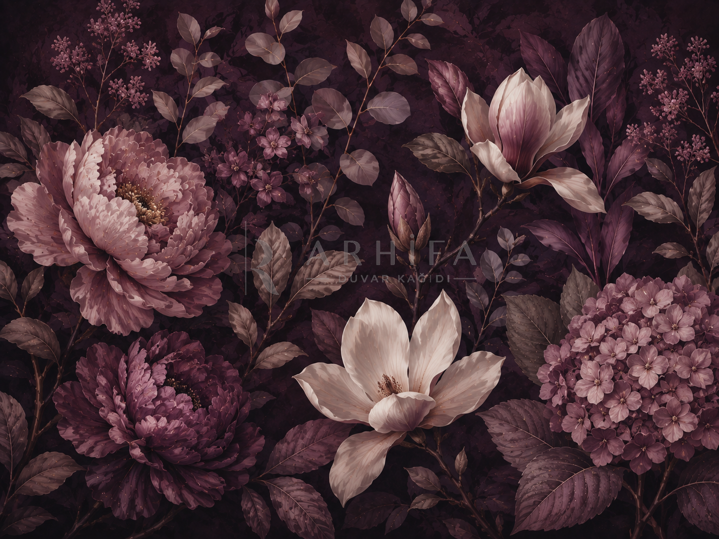 — Plum Botanica Duvar Kağıdı (DKB-008) – görsel 2