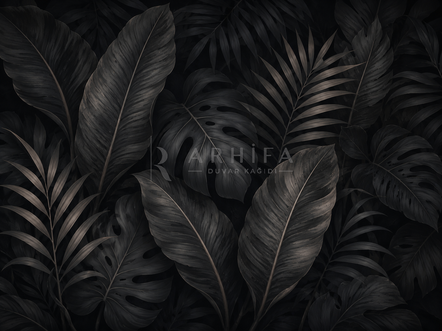 — Shadow Leaves Duvar Kağıdı (DKB-009) – görsel 2