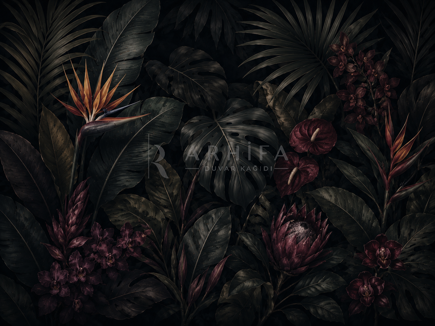 — Dark Tropical Duvar Kağıdı (DKB-011) – görsel 2