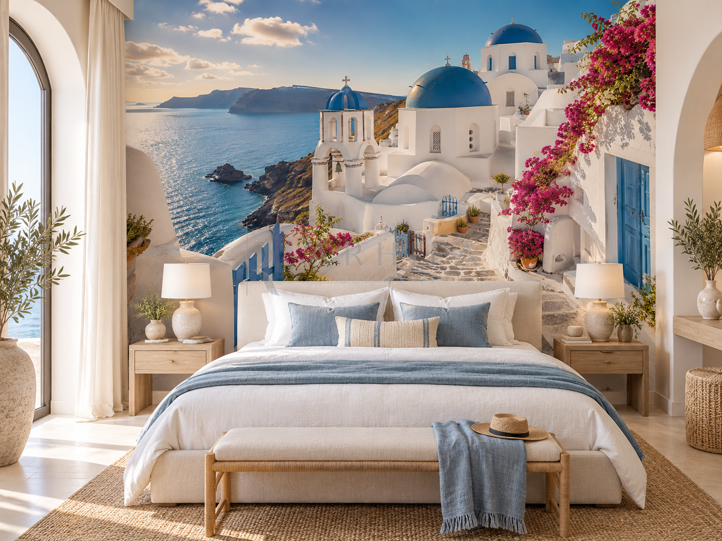 Santorini Light - Özel Tasarım Duvar Kağıdı (DM-005) görsel