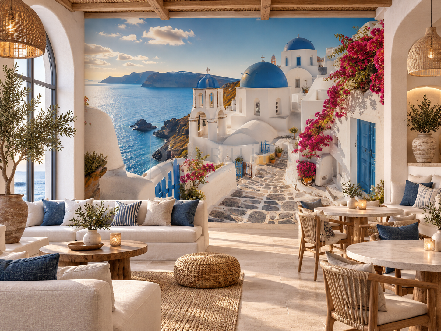 Santorini Light - Özel Tasarım Duvar Kağıdı (DM-005) – görsel 3