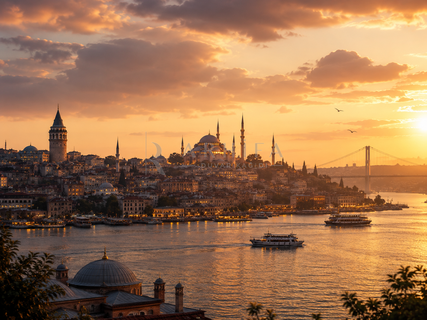 — Istanbul Silhouette Duvar Kağıdı (DM-007) – görsel 2