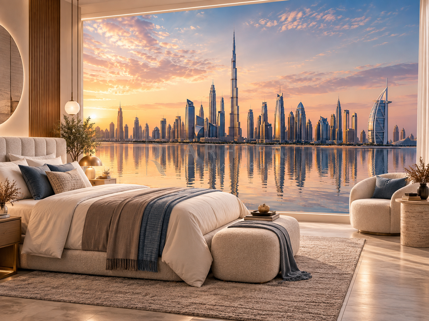 Dubai Horizon - Özel Tasarım Duvar Kağıdı (DM-012) görsel