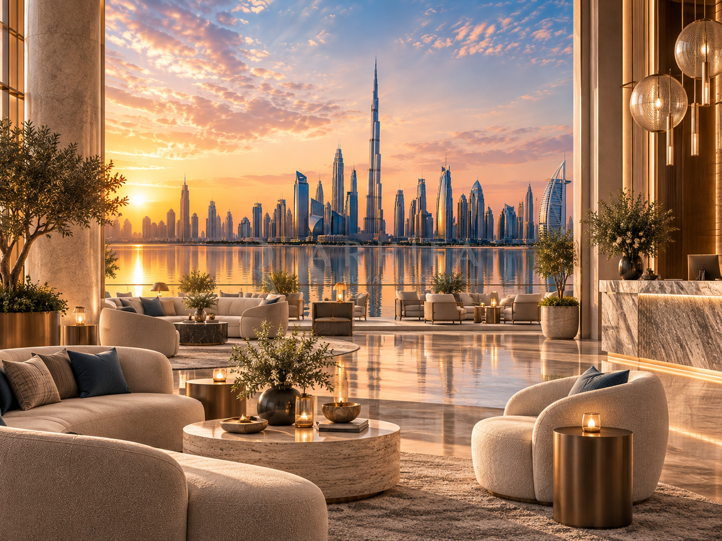 Dubai Horizon - Özel Tasarım Duvar Kağıdı (DM-012) – görsel 2