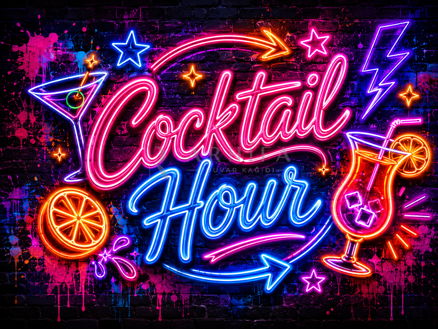 — Cocktail Hour Duvar Kağıdı (EN-005) – görsel 2