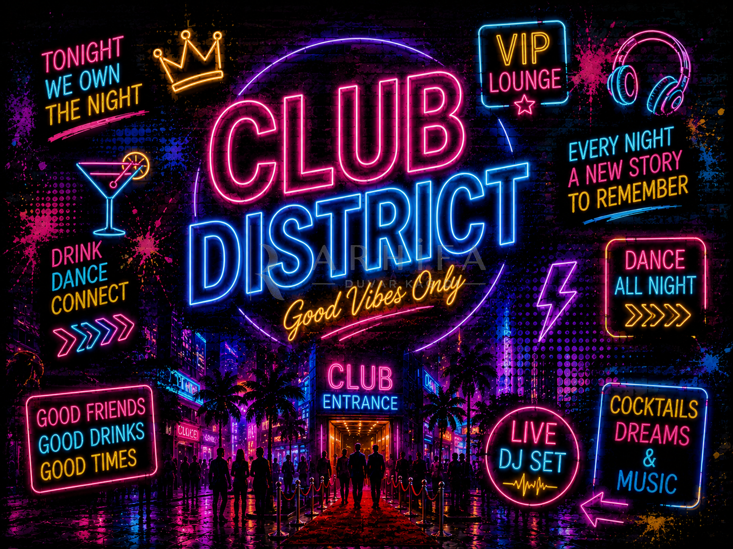 — Club District Duvar Kağıdı (EN-013) – görsel 2