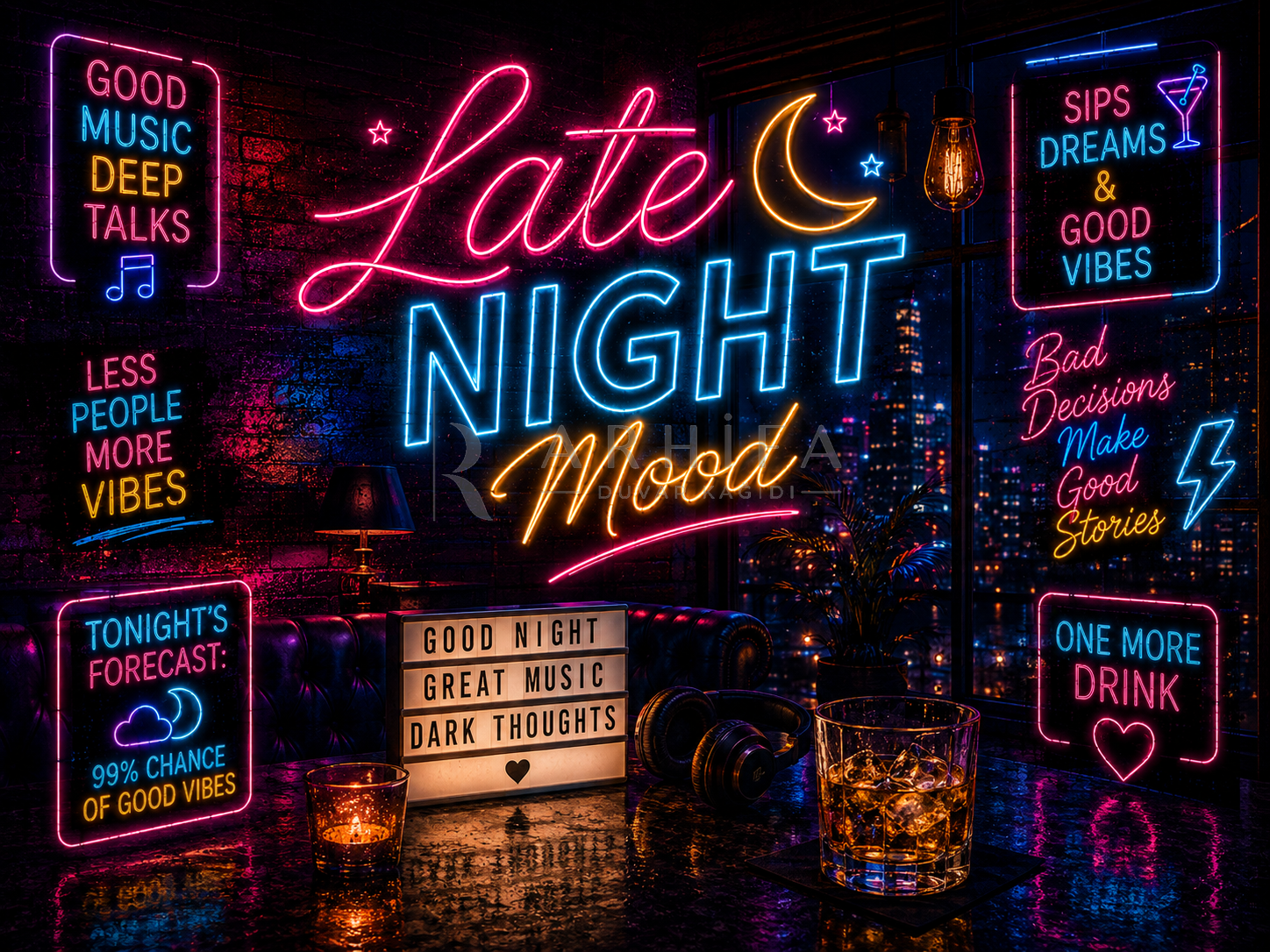 — Late Night Mood Duvar Kağıdı (EN-014) – görsel 2