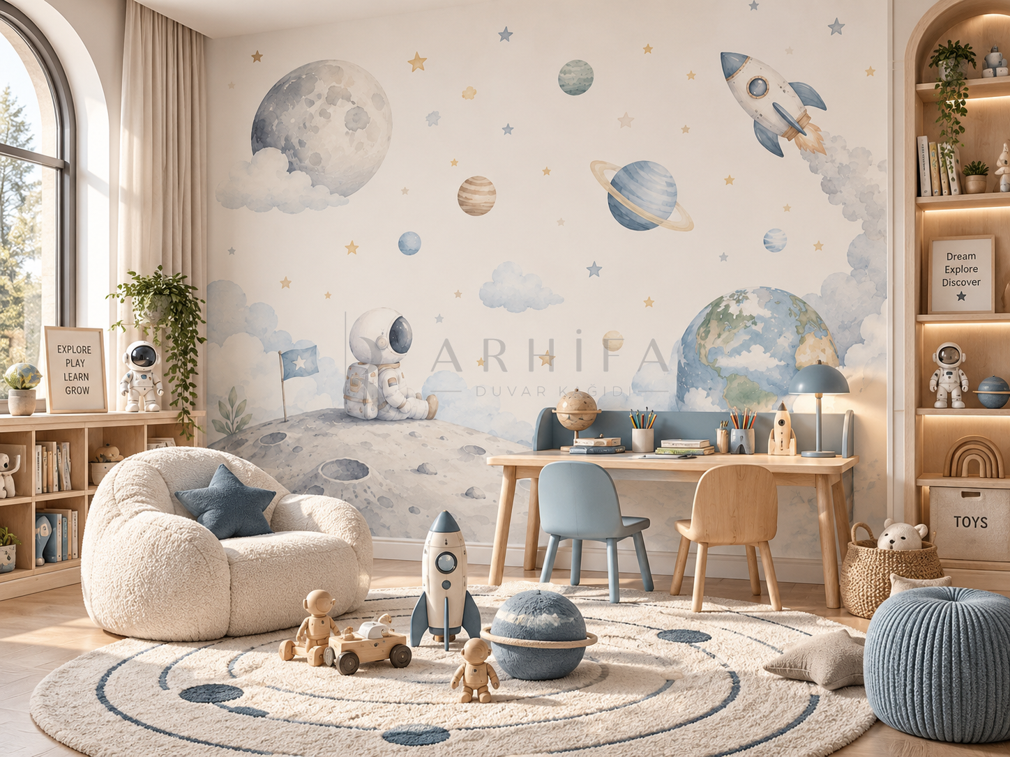 Little Space Explorer - Soyut Duvar Kağıdı (EX-001) – görsel 2