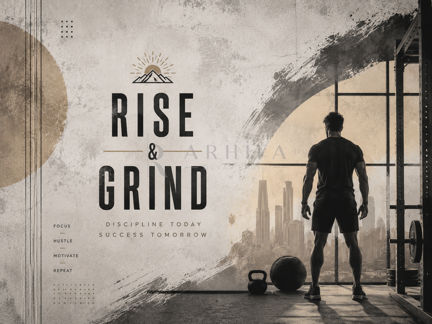 — Rise & Grind Duvar Kağıdı (FA-008) – görsel 2