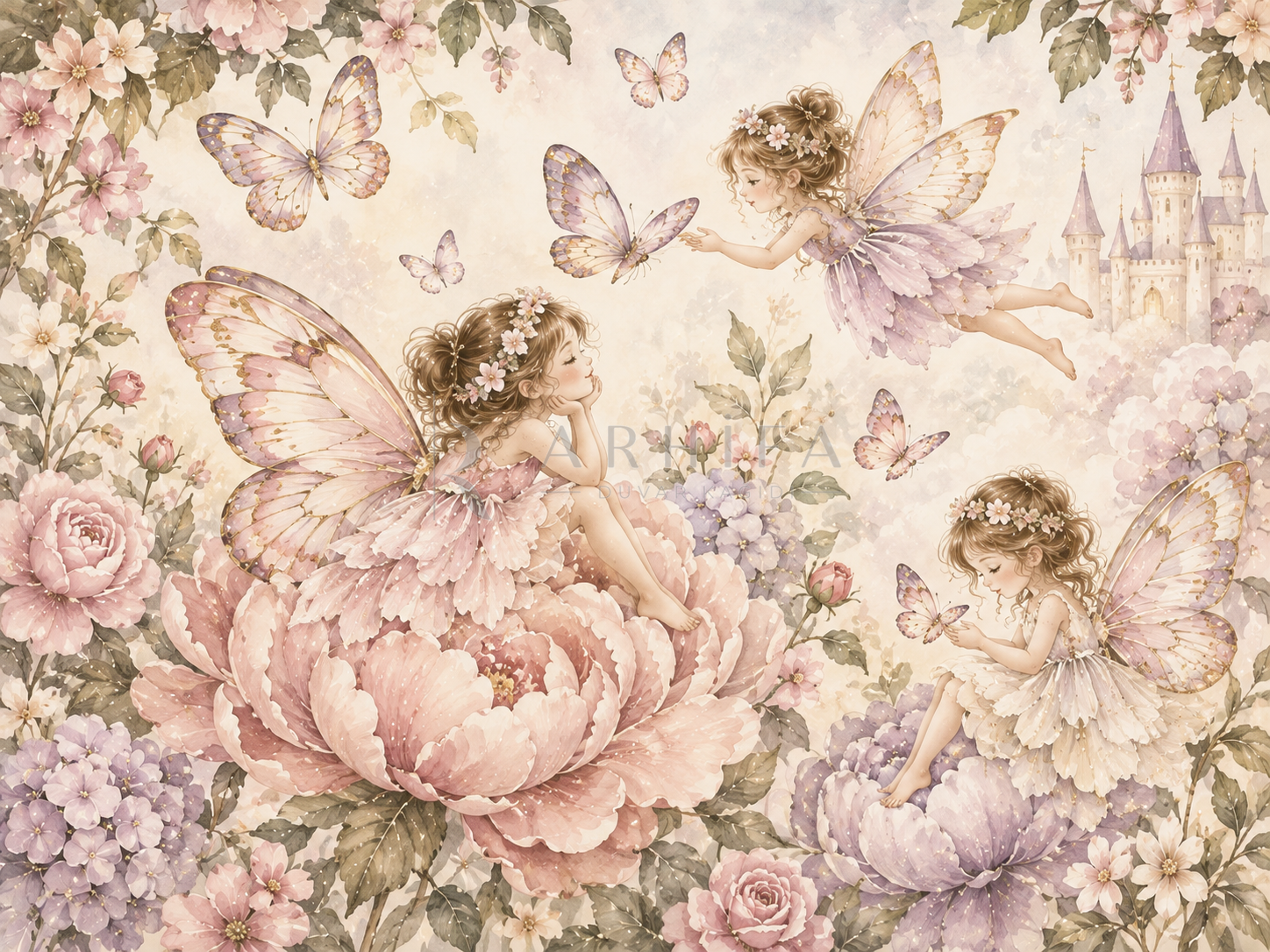 Butterfly Fairy - Botanik Duvar Kağıdı (FF-006) – görsel 4