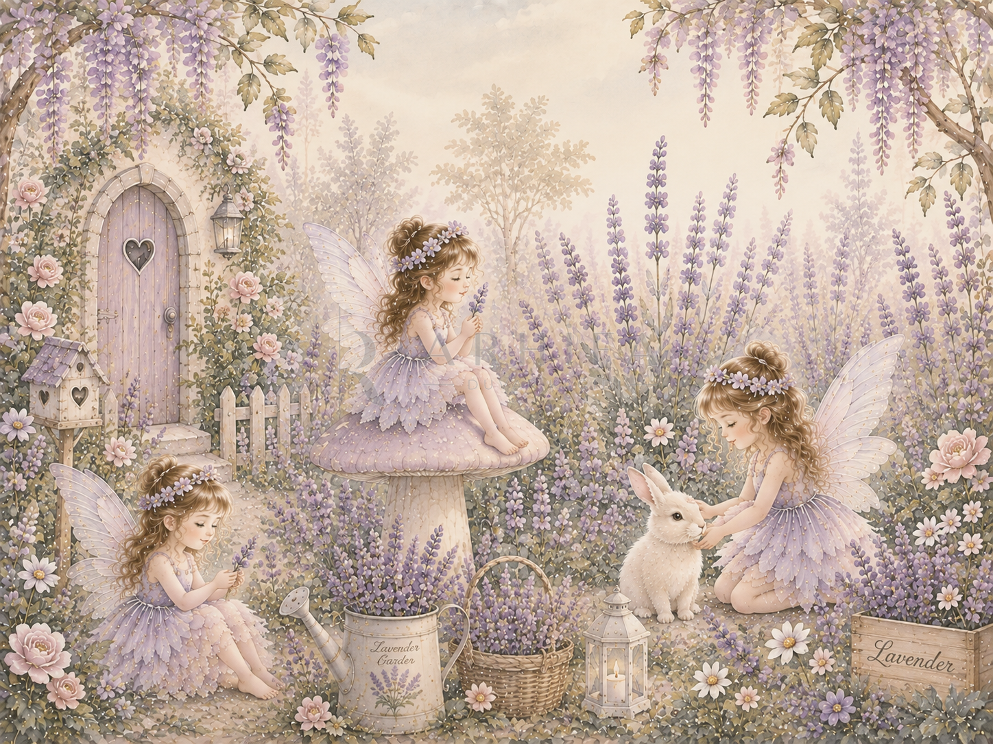 — Lavender Fairy Garden Duvar Kağıdı (FF-008B) – görsel 2