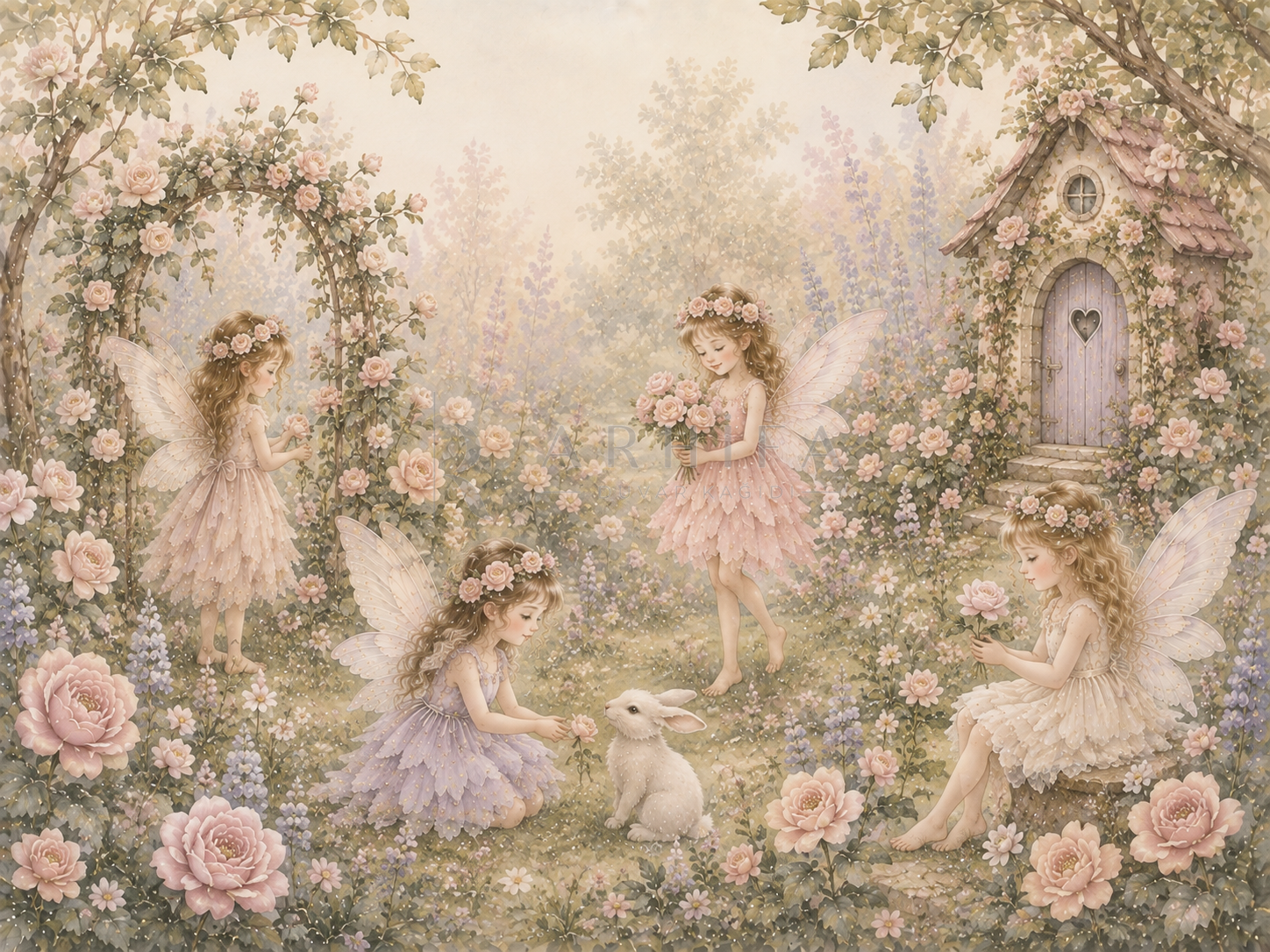 — Rose Fairy Meadow Duvar Kağıdı (FF-010) – görsel 2