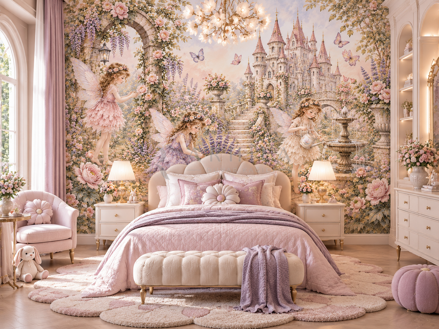 Fairy Castle Garden - Botanik Duvar Kağıdı (FF-011) görsel