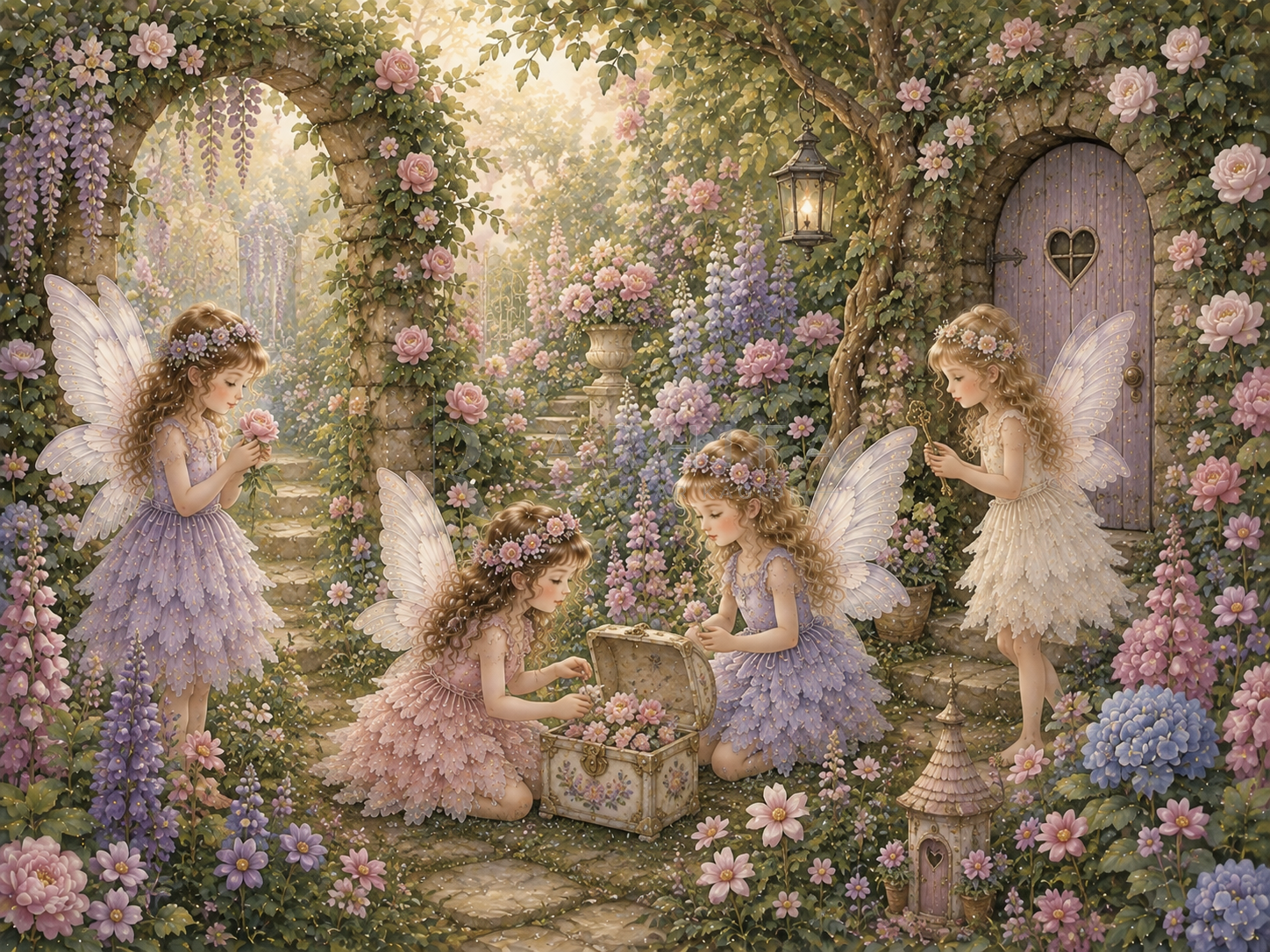 — Secret Fairy Garden Duvar Kağıdı (FF-014) – görsel 2
