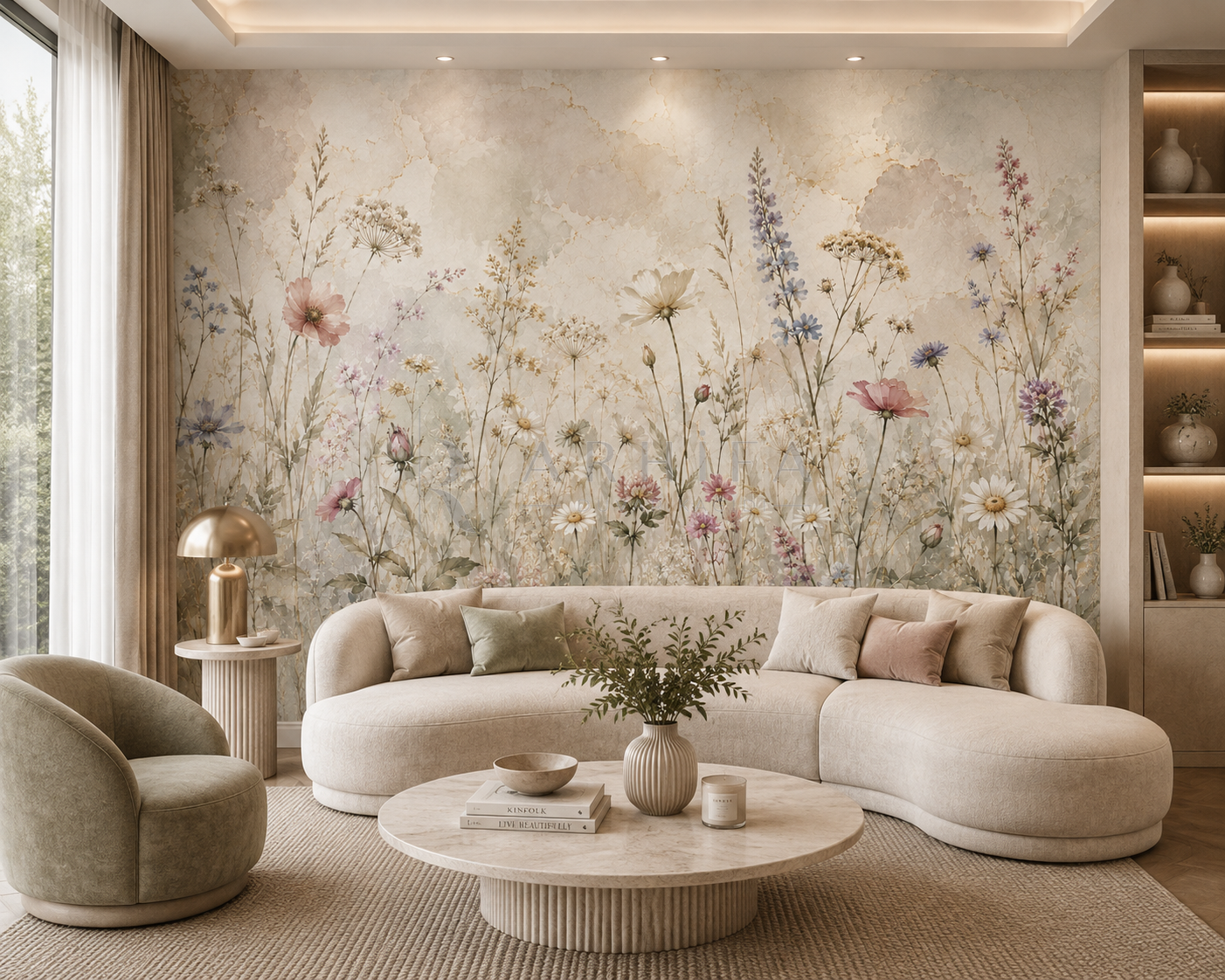 Wild Meadow Flowers - Botanik Duvar Kağıdı (FL-004) – görsel 2