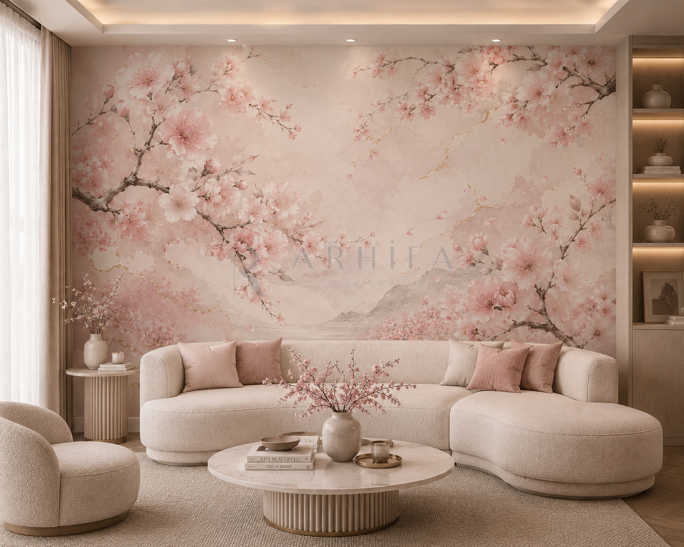 Cherry Blossom Dream - Botanik Duvar Kağıdı (FL-005) – görsel 2