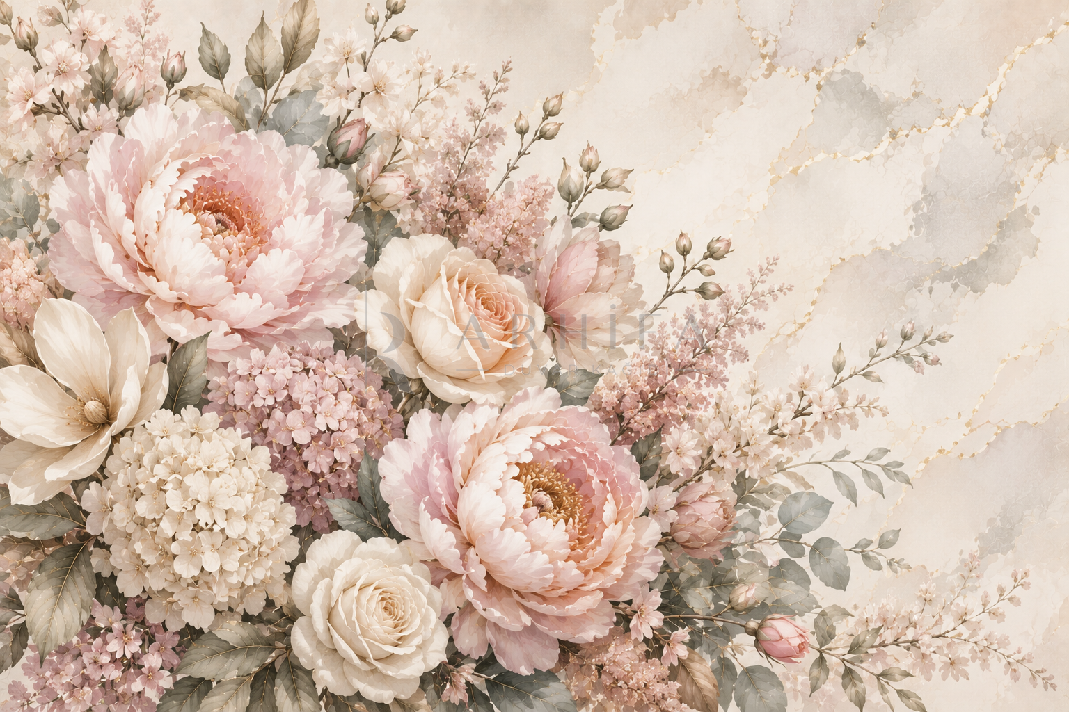 Botanical Bouquet - Botanik Duvar Kağıdı (FL-006) – görsel 3
