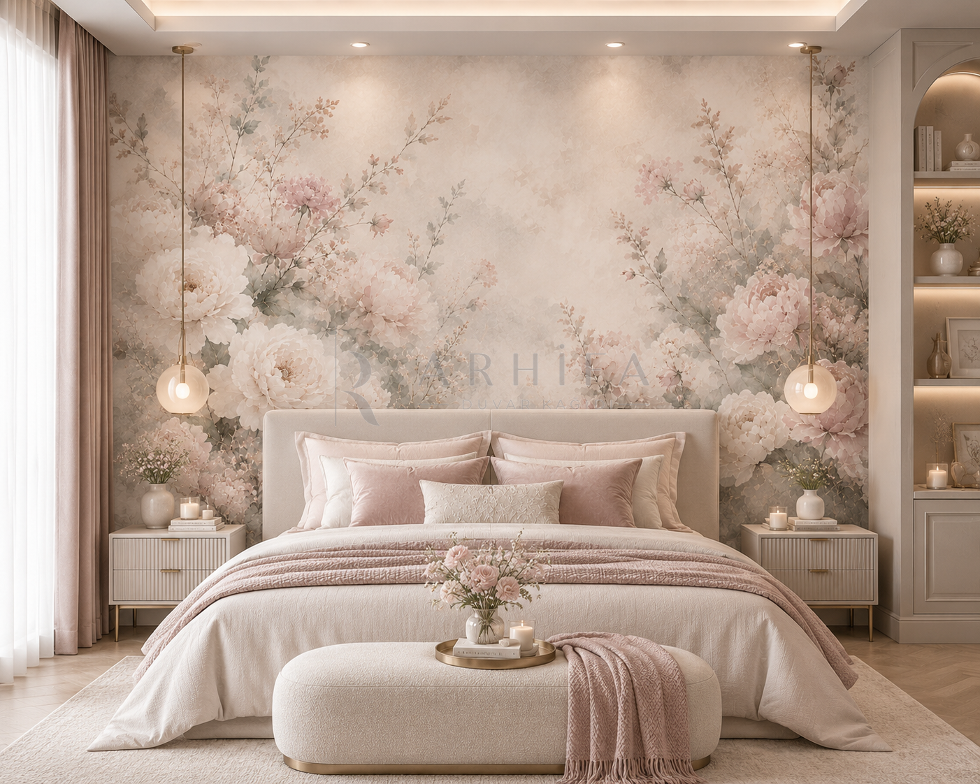 Floral Mist - Botanik Duvar Kağıdı (FL-008) görsel