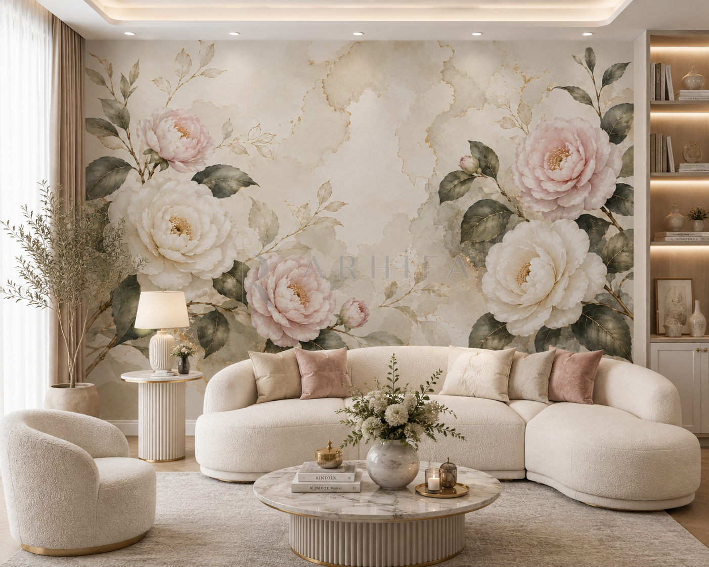 Luxury Camellia - Botanik Duvar Kağıdı (FL-014) – görsel 2