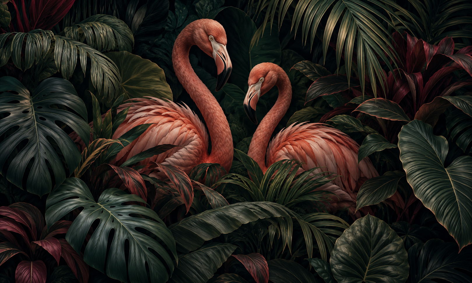Midnight Flamingo Duvar Kağıdı (FS-001) – görsel 2
