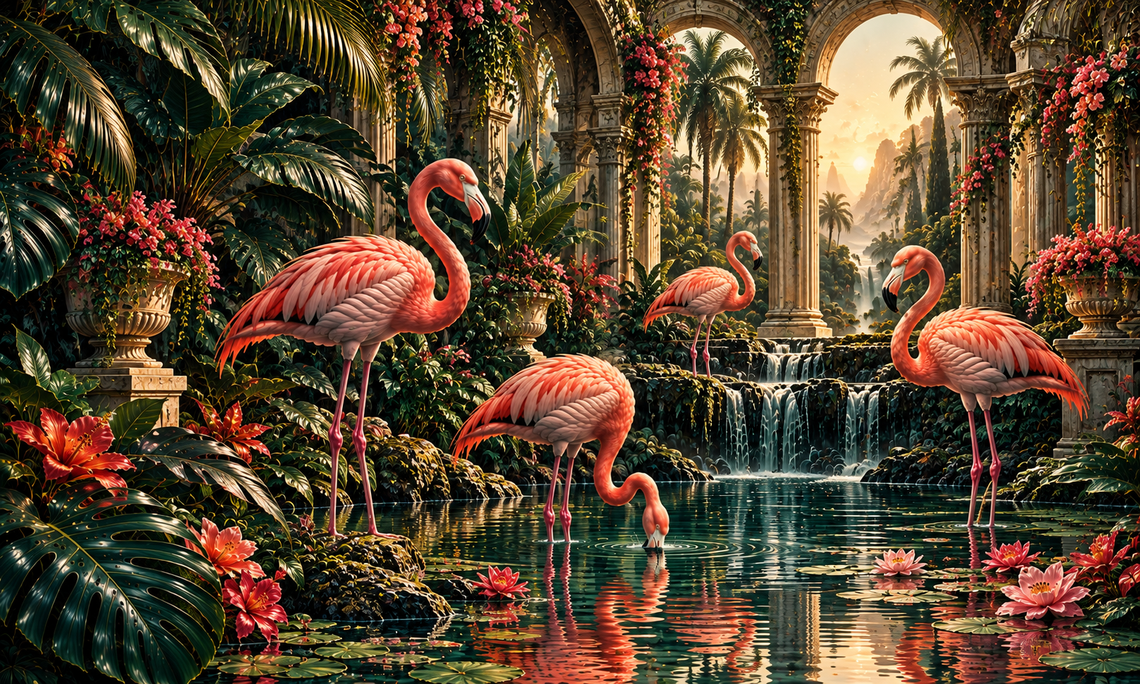 Imperial Flamingo Duvar Kağıdı (FS-010) – görsel 2