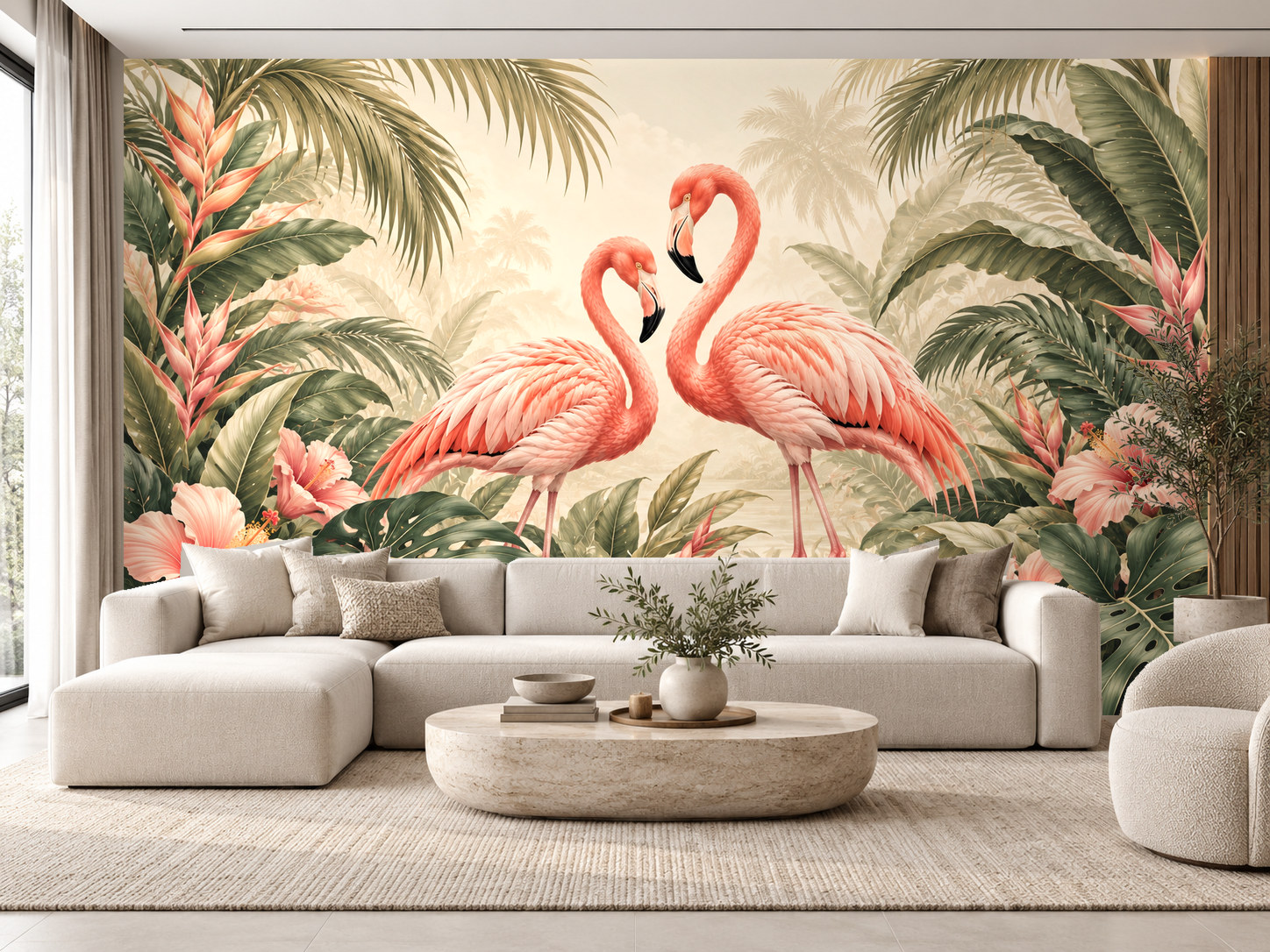 Sunset Flamingo Duvar Kağıdı (TF-008) – görsel 1