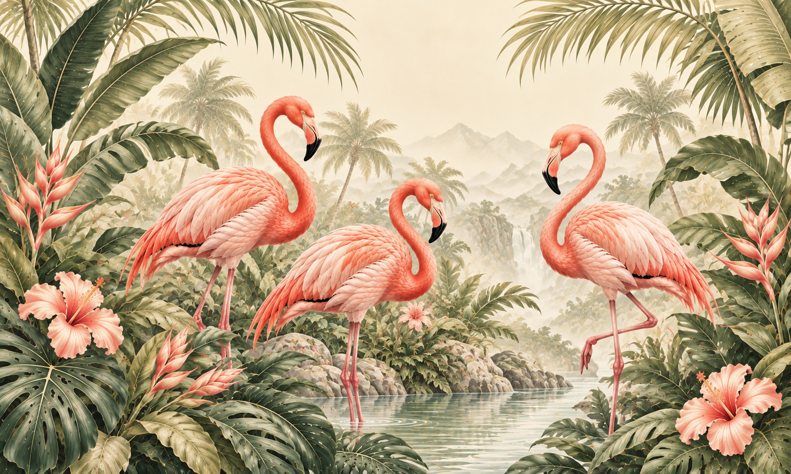 Flamingo Harmony Duvar Kağıdı (TF-010) – görsel 2