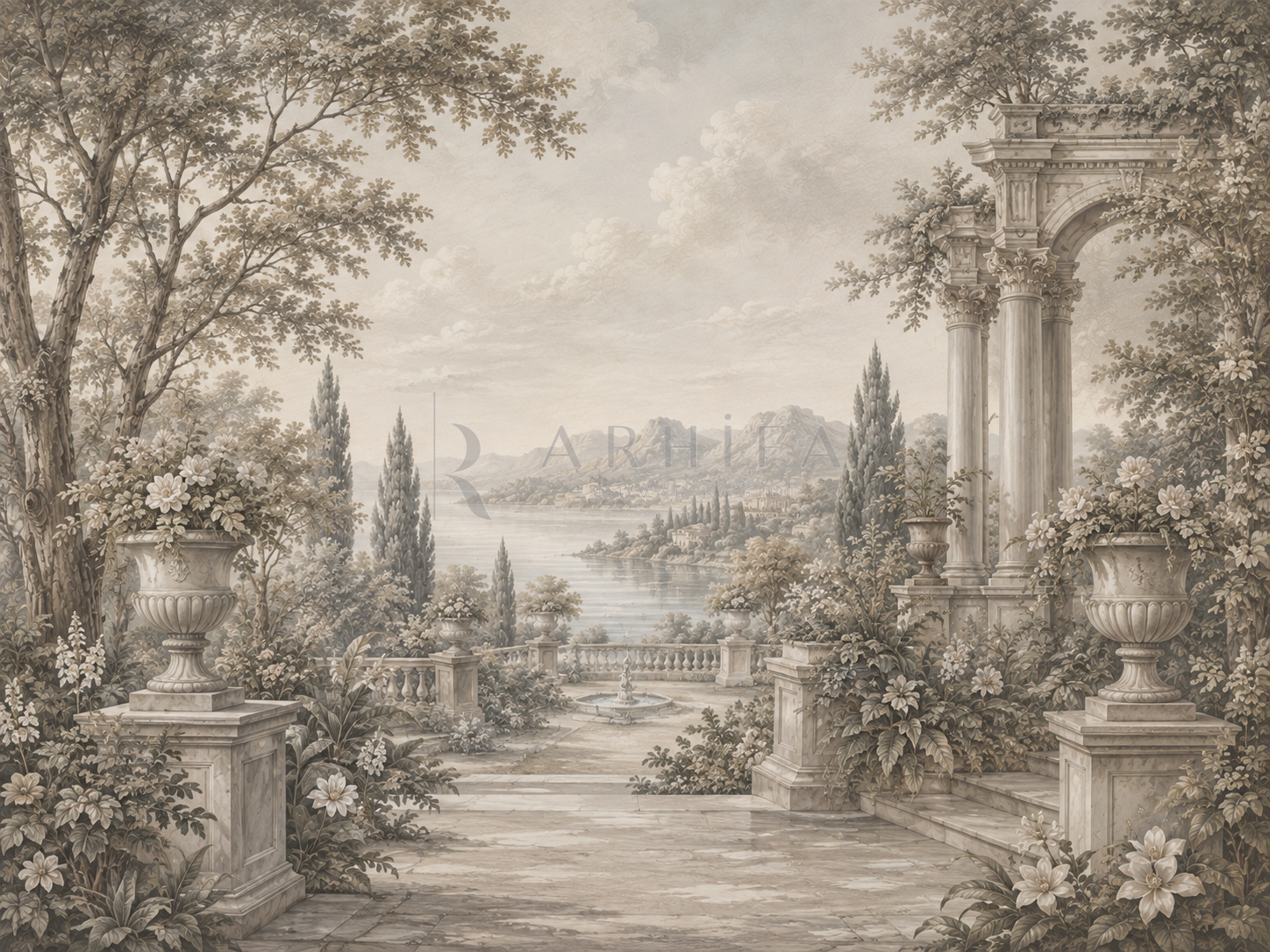 Classical Garden View - Botanik Duvar Kağıdı (FM-003) – görsel 4