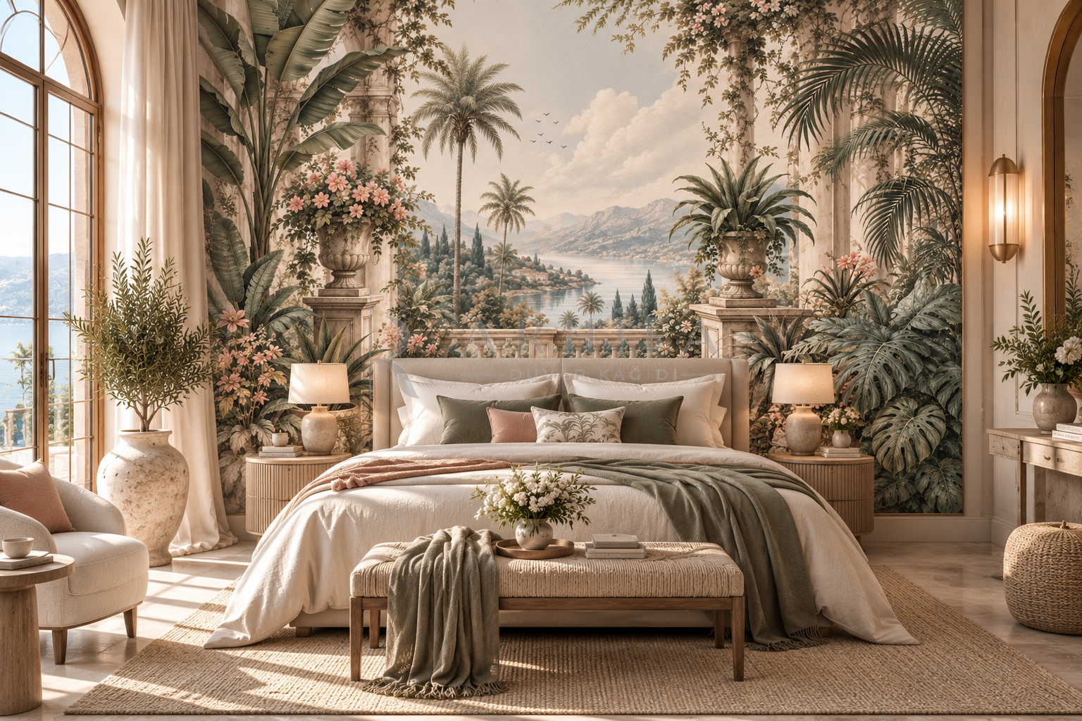 Botanical Terrace - Botanik Duvar Kağıdı (FM-005) görsel