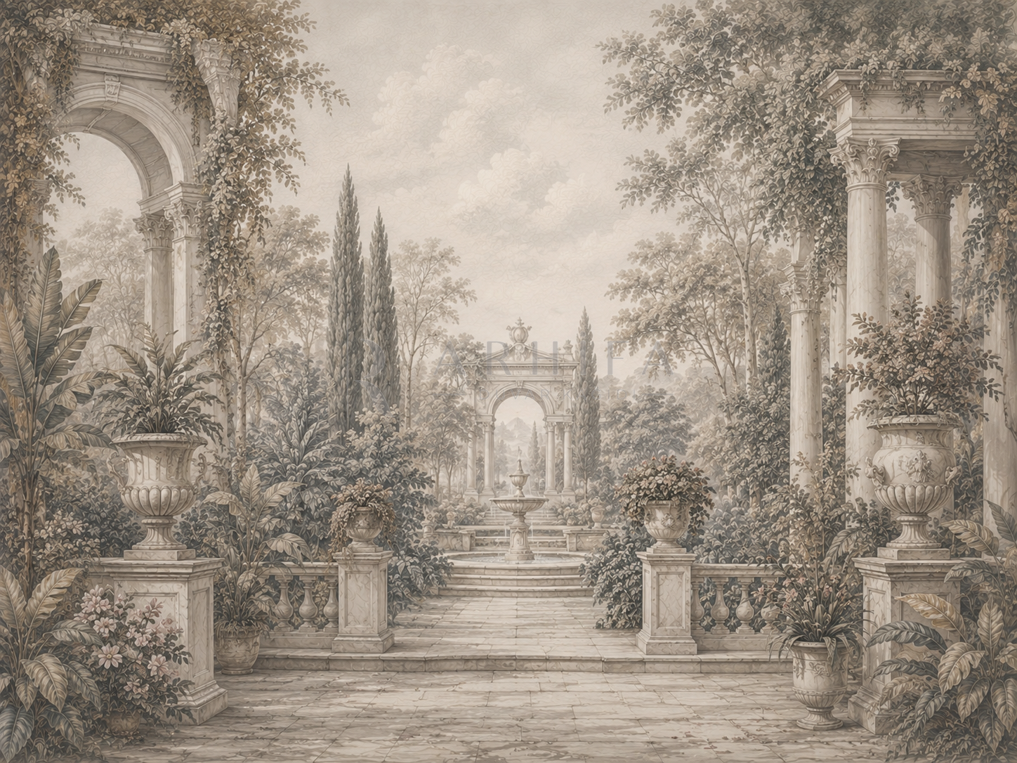 — Garden Architecture Duvar Kağıdı (FM-008) – görsel 2
