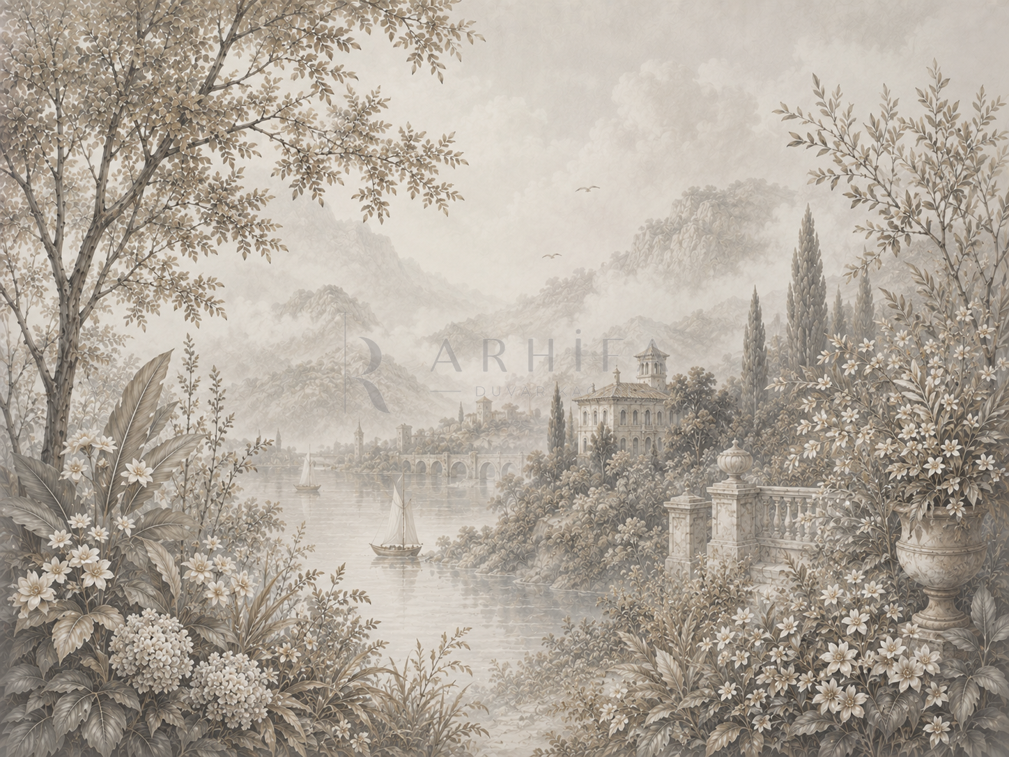 — Misty Heritage View Duvar Kağıdı (FMG-003) – görsel 2