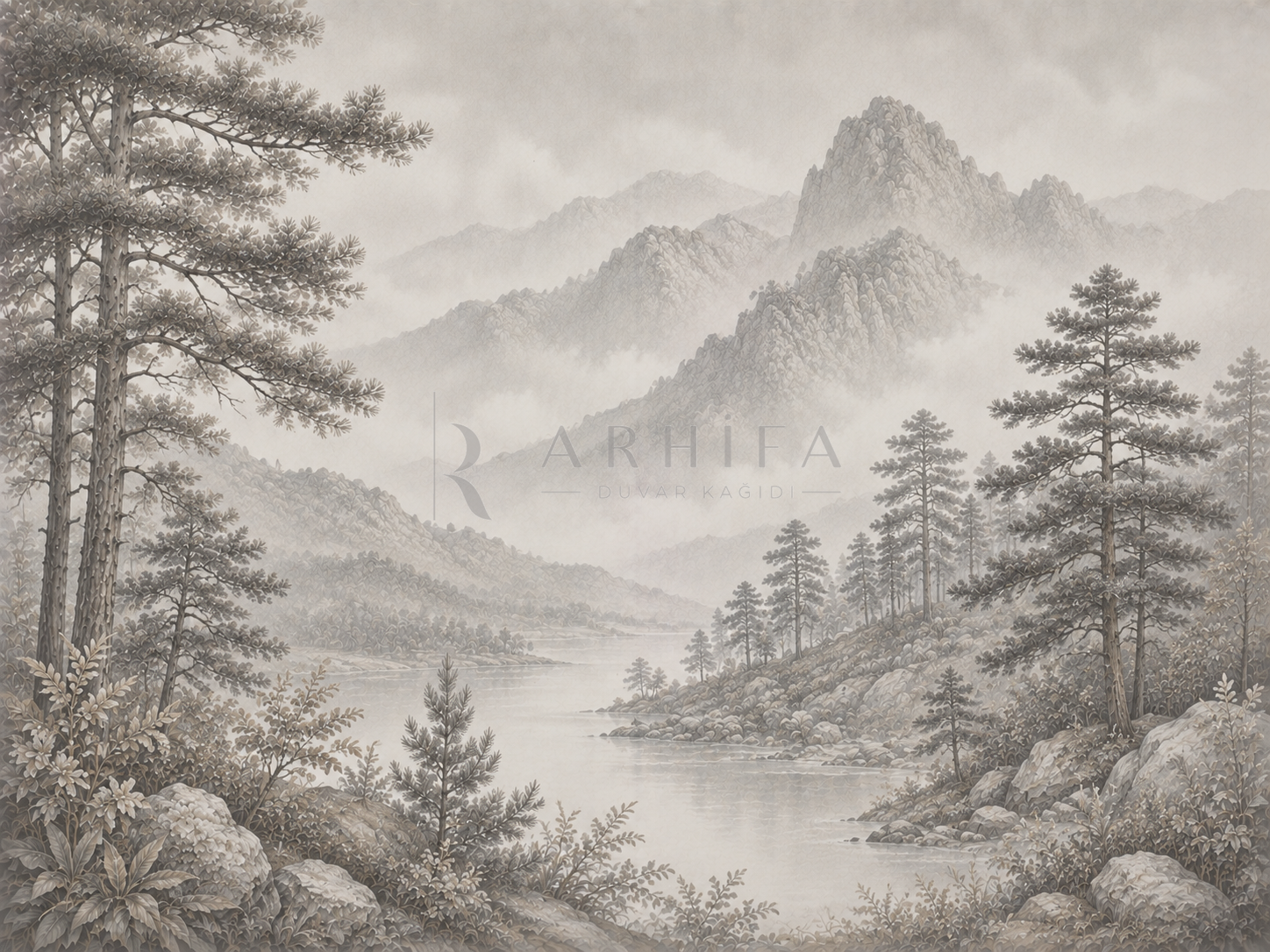 — Soft Pine Valley Duvar Kağıdı (FMG-007) – görsel 2