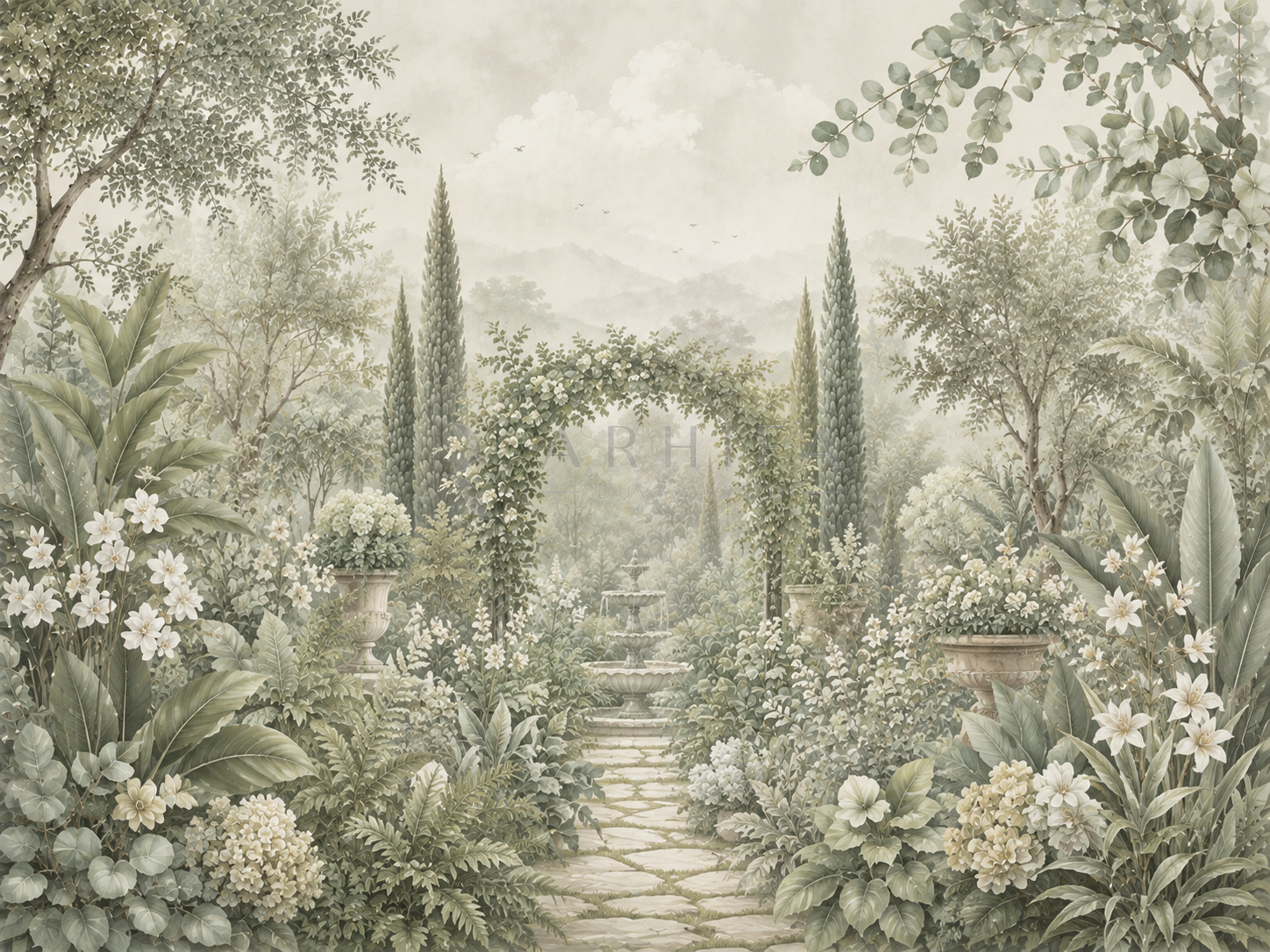 — Sage Botanical Garden Duvar Kağıdı (FMS-001) – görsel 2