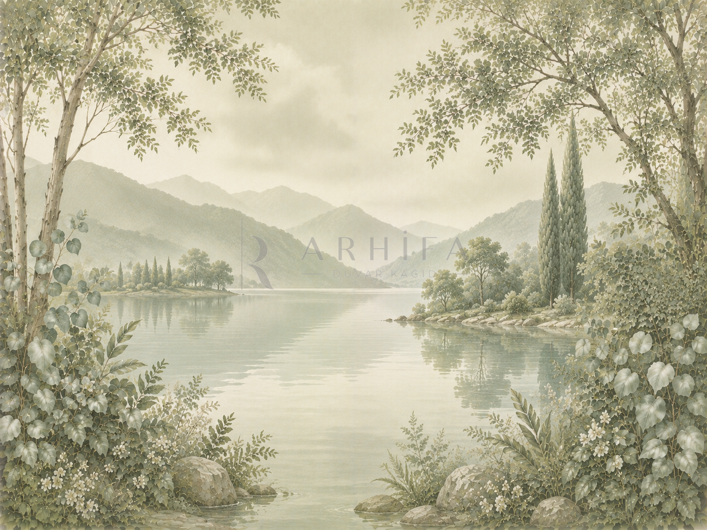 — Quiet Green Lake Duvar Kağıdı (FMS-013) – görsel 2