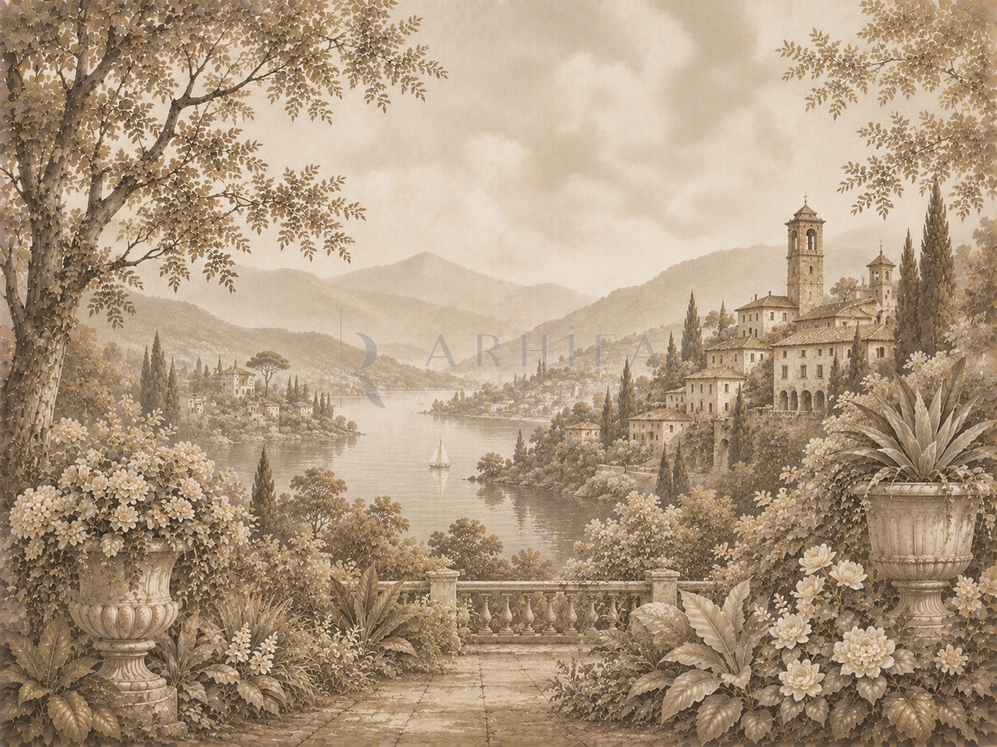 — Warm Heritage View Duvar Kağıdı (FMT-003) – görsel 2