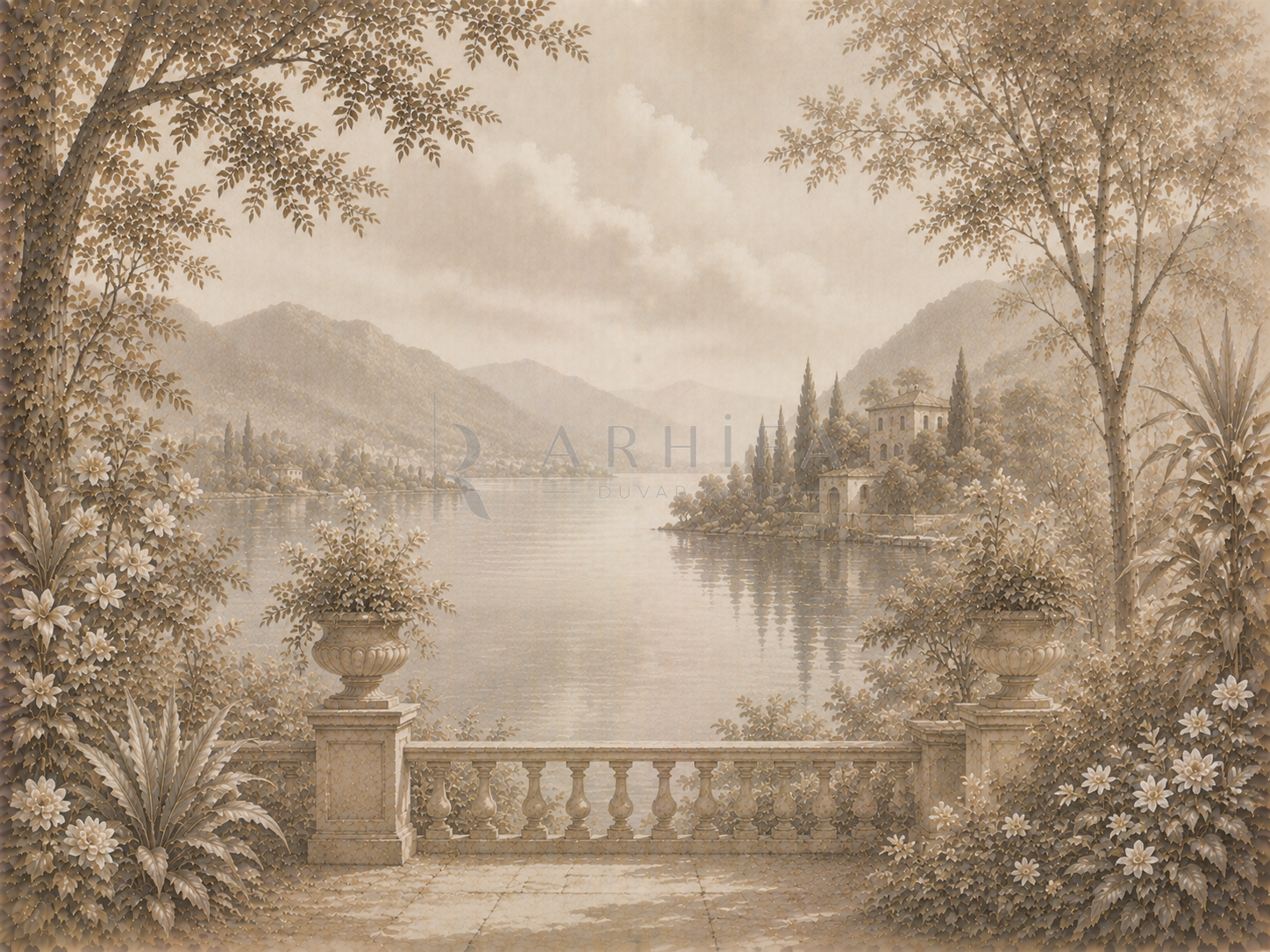 — Quiet Taupe Lake Duvar Kağıdı (FMT-013) – görsel 2