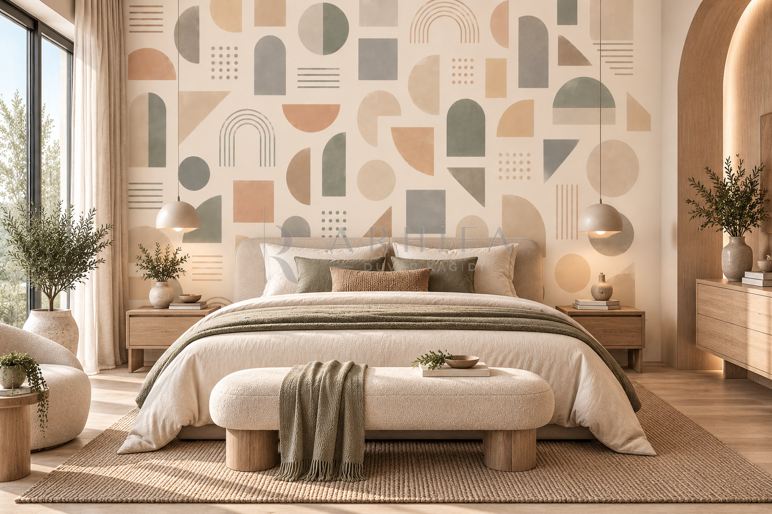 Geometry Signature - Geometrik Duvar Kağıdı (GE-015) görsel