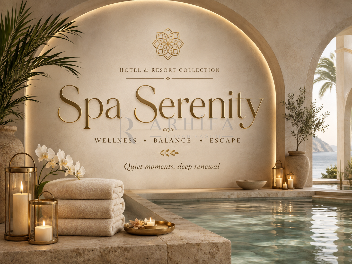 — Spa Serenity Duvar Kağıdı (HR-010) – görsel 2