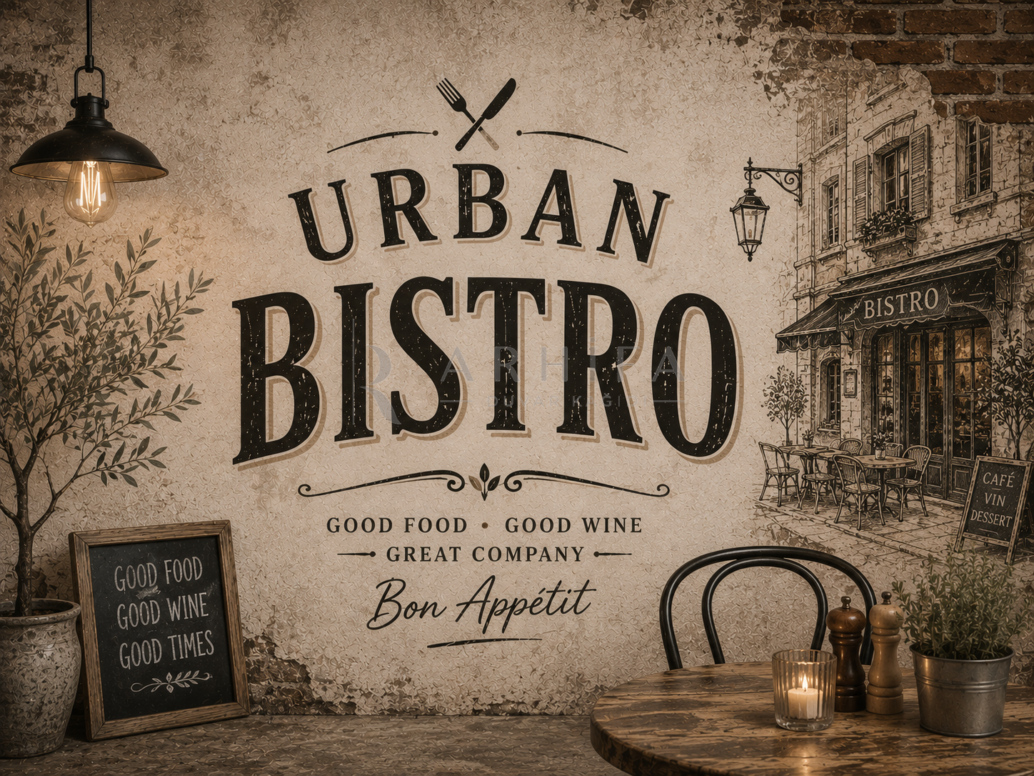 — Urban Bistro Duvar Kağıdı (HT-014) – görsel 2