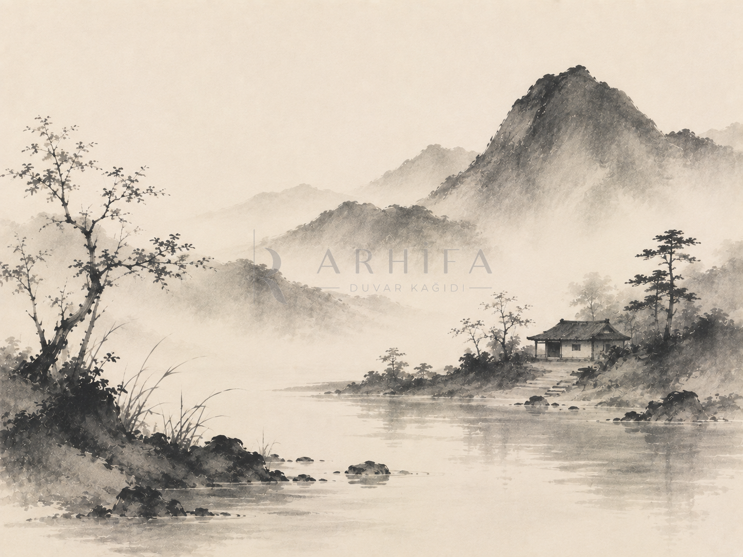 — Wabi Ink Landscape Duvar Kağıdı (JI-010) – görsel 2