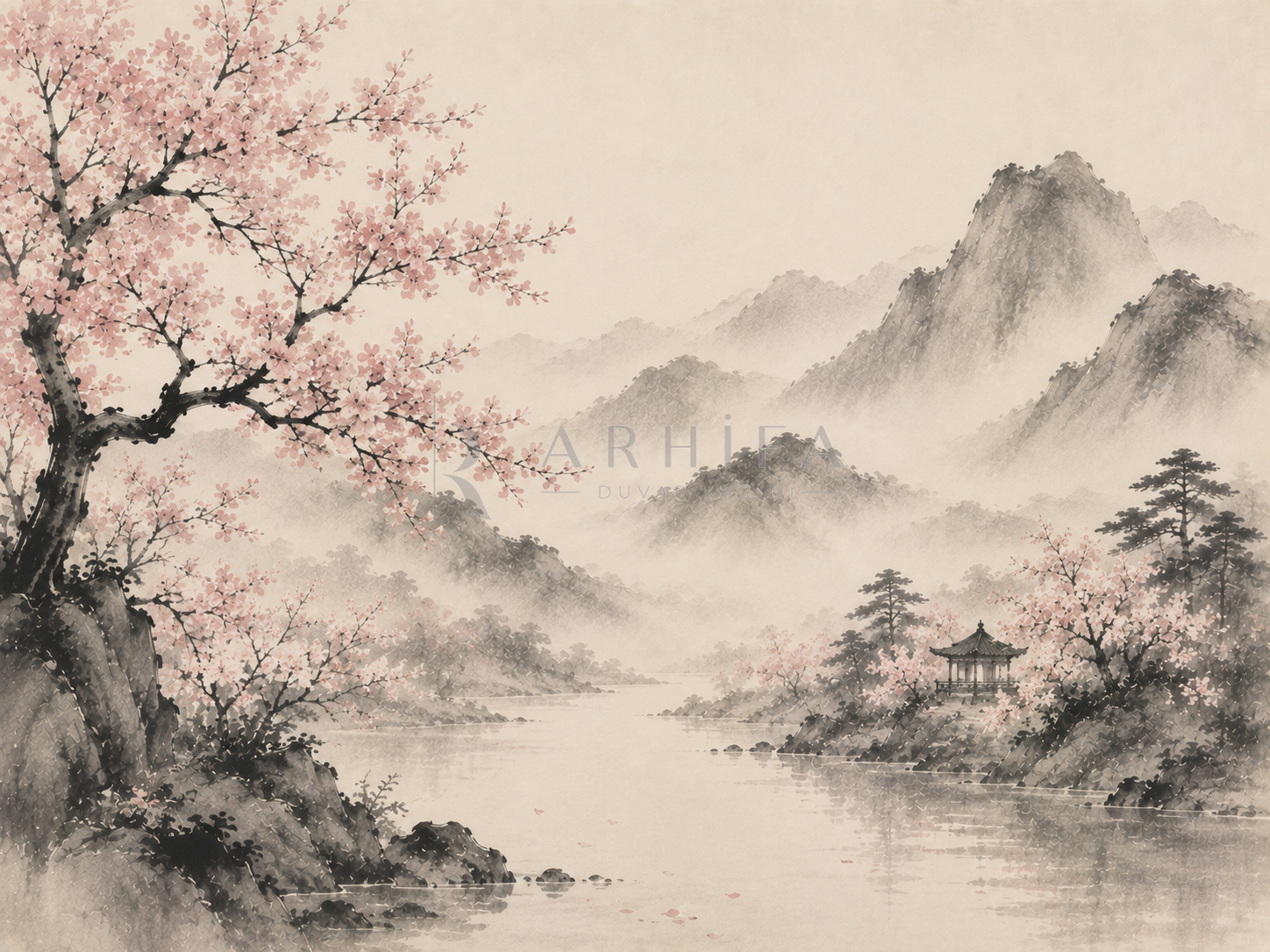 — Sakura Valley Duvar Kağıdı (JI-013) – görsel 2