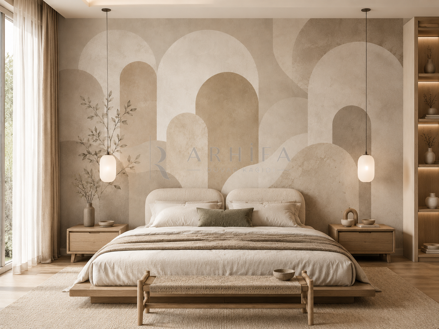 Organic Arches - Özel Tasarım Duvar Kağıdı (JP-002) görsel