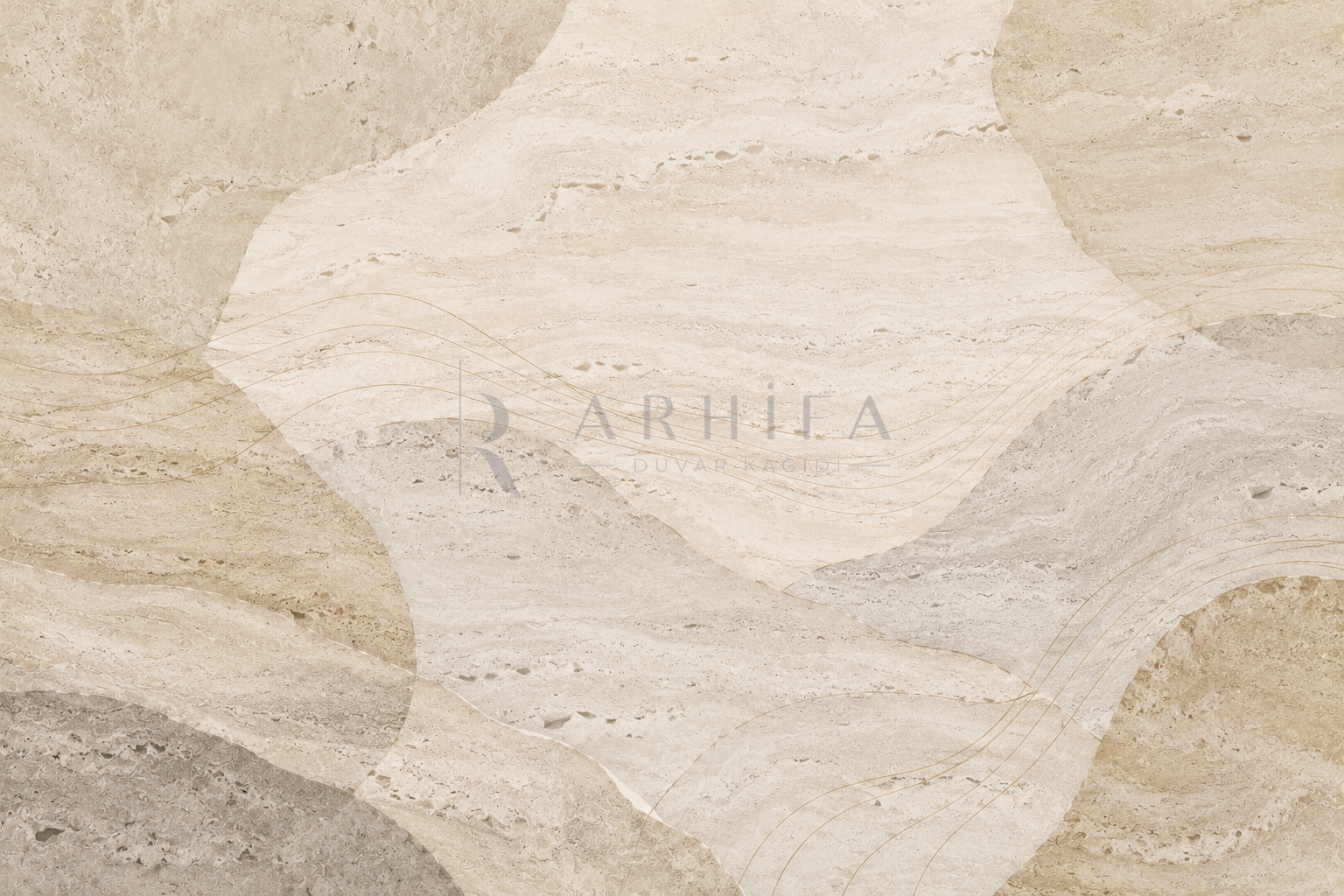 Travertine Zen (Traverten ve doğal mineral dokuları) Duvar Kağıdı (JP-009) – görsel 2