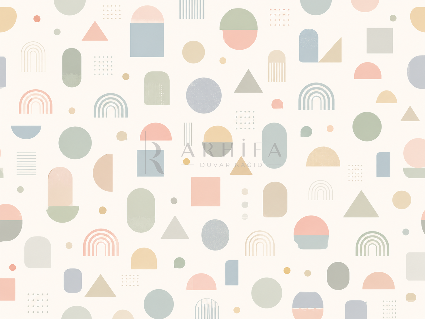 — Soft Geometry Duvar Kağıdı (KG-001A) – görsel 2