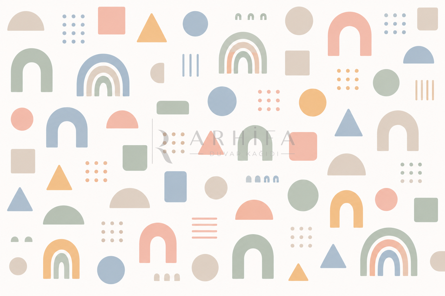 — Scandi Shapes Duvar Kağıdı (KG-012) – görsel 2